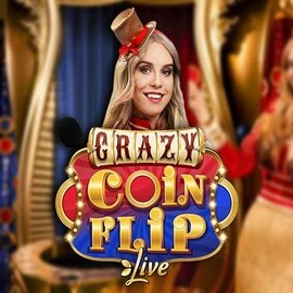 Crazy Coin Flip online game logo by Evolution on djslots.pl