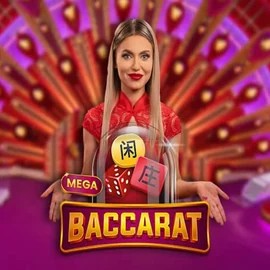 Mega Baccarat slot icon by Pragmatic Play, available at Slotsdj Casino